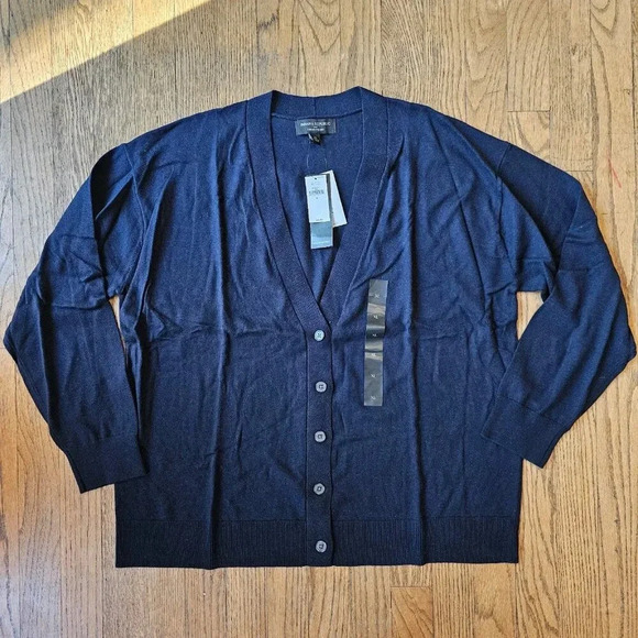NWT! Banana Republic navy forever sweater cardigan size XL - Picture 1 of 5